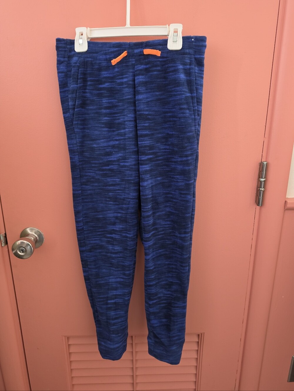 NWT Tek Gear Boys M(10-12) Fleece Active Joggers Comfy Pants Blue & Black